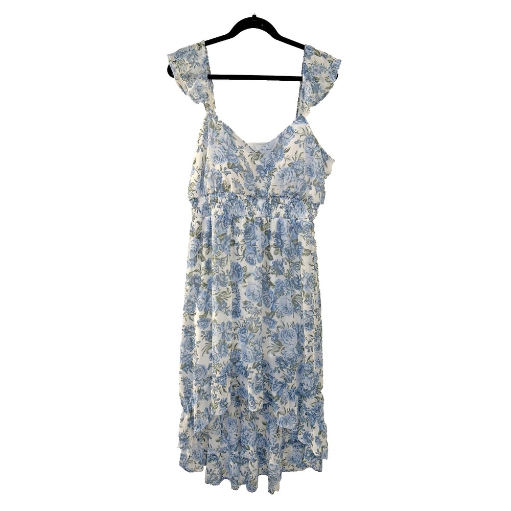 No Boundaries Womans Floral Cottagecore Coquette Miniβ Dress Size XL Babydoll
